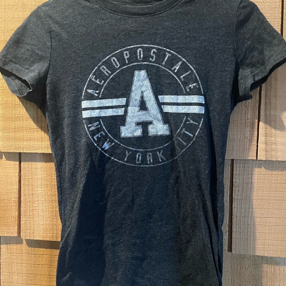 Aeropostale Kids Charcoal Graphic Tee
